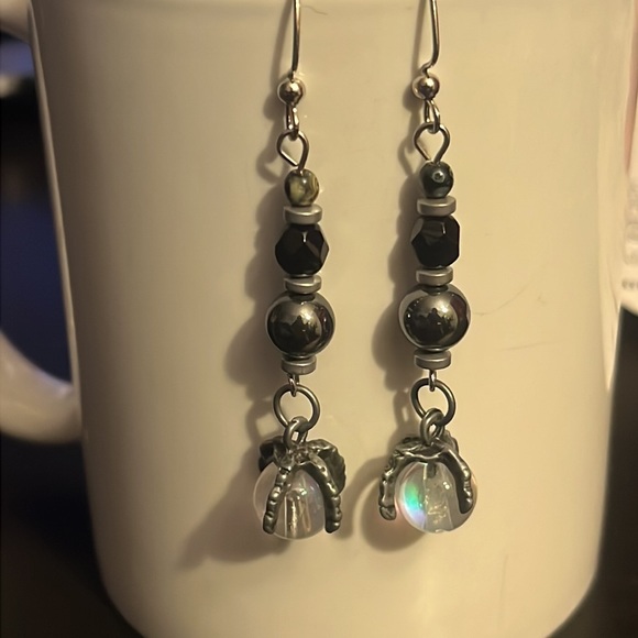 Hand crafted Dragon claw hematite earrings - Picture 3 of 12